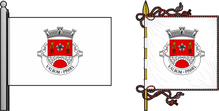 Bandeira e estandarte da antiga freguesia de Valbom - Valbom former civil parish, flag and banner Bandeira e estandarte da antiga freguesia de Valbom - Valbom former civil parish, flag and banner