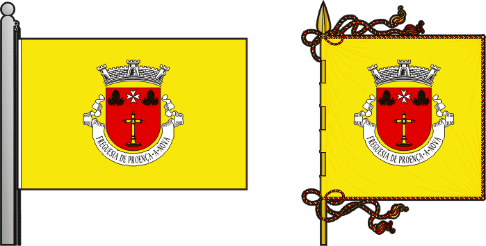 Bandeira e estandarte da antiga freguesia de Proença-a-Nova - Proença-a-Nova former civil parish, flag and banner Bandeira e estandarte da antiga freguesia de Proença-a-Nova - Proença-a-Nova former civil parish, flag and banner