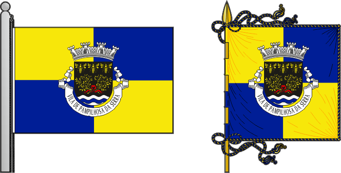 Bandeira e estandarte do Município de Pampilhosa da Serra - Pampilhosa da Serra municipal flag and banner Bandeira e estandarte do Município de Pampilhosa da Serra - Pampilhosa da Serra municipal flag and banner