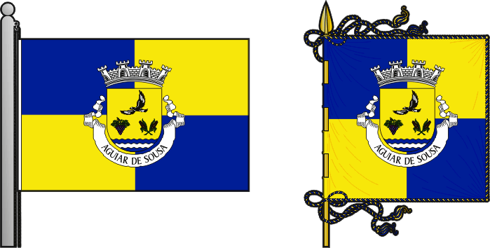 Bandeira e estandarte da freguesia de Aguiar de Sousa - Aguiar de Sousa civil parish, flag and banner Bandeira e estandarte da freguesia de Aguiar de Sousa - Aguiar de Sousa civil parish, flag and banner
