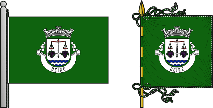 Bandeira e estandarte da freguesia de Beire - Beire civil parish, flag and banner Bandeira e estandarte da freguesia de Beire - Beire civil parish, flag and banner
