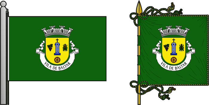 Bandeira e estandarte da freguesia de Baltar - Baltar civil parish, flag and banner Bandeira e estandarte da freguesia de Baltar - Baltar civil parish, flag and banner