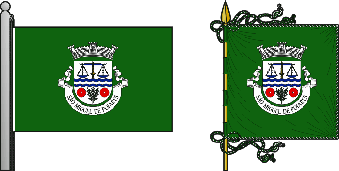 Bandeira e estandarte da freguesia de São Miguel de Poiares - São Miguel de Poiares civil parish, flag and banner Bandeira e estandarte da freguesia de São Miguel de Poiares - São Miguel de Poiares civil parish, flag and banner