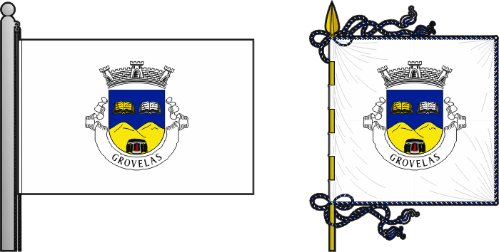 Bandeira e estandarte da antiga freguesia de Grovelas - Grovelas former civil parish, flag and banner Bandeira e estandarte da antiga freguesia de Grovelas - Grovelas former civil parish, flag and banner