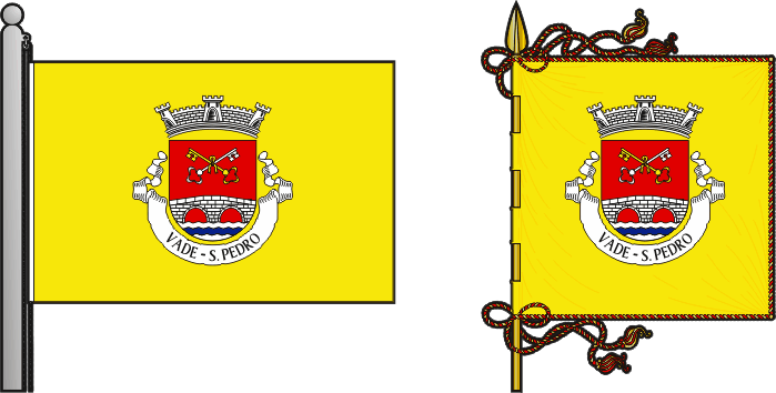Bandeira e estandarte da freguesia de Vade (São Pedro) - Vade (São Pedro) civil parish, flag and banner Bandeira e estandarte da freguesia de Vade (São Pedro) - Vade (São Pedro) civil parish, flag and banner