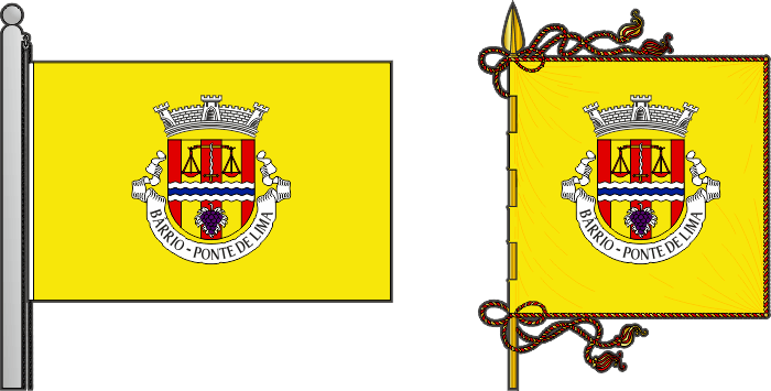 Bandeira e estandarte da antiga freguesia de Bárrio - Bárrio former civil parish, flag and banner Bandeira e estandarte da antiga freguesia de Bárrio - Bárrio former civil parish, flag and banner