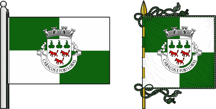 Bandeira e estandarte da Freguesia de Cabaços e Fojo Lobal - Cabaços and Fojo Lobal civil parish, flag and banner Bandeira e estandarte da Freguesia de Cabaços e Fojo Lobal - Cabaços and Fojo Lobal civil parish, flag and banner