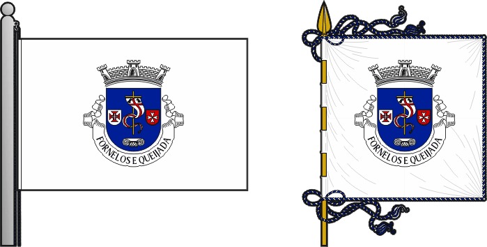 Bandeira e estandarte da Freguesia de Fornelos e Queijada - Fornelos and Queijada civil parish, flag and banner Bandeira e estandarte da Freguesia de Fornelos e Queijada - Fornelos and Queijada civil parish, flag and banner