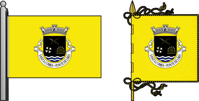 Bandeira e estandarte da freguesia de Santa Comba - Santa Comba civil parish, flag and banner Bandeira e estandarte da freguesia de Santa Comba - Santa Comba civil parish, flag and banner