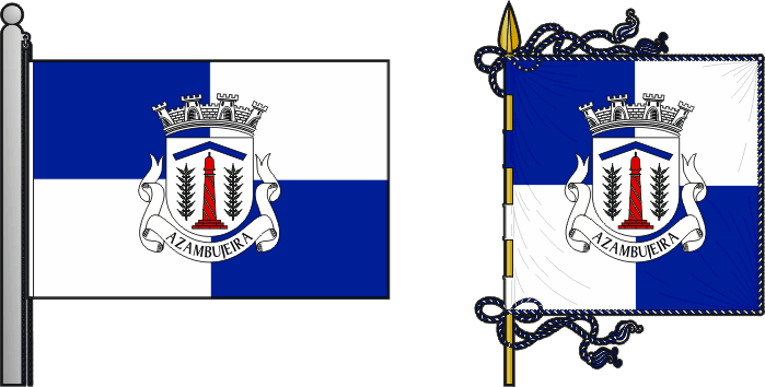 Bandeira e estandarte da antiga freguesia de Azambujeira - Azambujeira former civil parish, flag and banner Bandeira e estandarte da antiga freguesia de Azambujeira - Azambujeira former civil parish, flag and banner