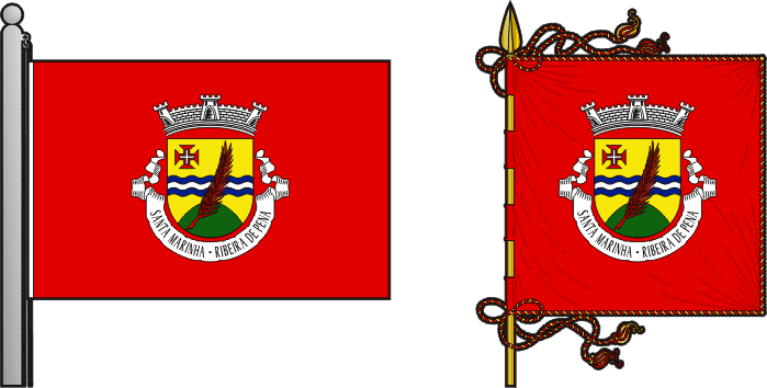 Bandeira e estandarte da freguesia de Santa Marinha - Santa Marinha civil parish, flag and banner Bandeira e estandarte da freguesia de Santa Marinha - Santa Marinha civil parish, flag and banner