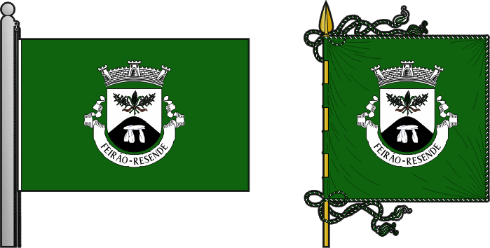 Bandeira e estandarte da antiga freguesia de Feirão - Feirão former civil parish, flag and banner Bandeira e estandarte da antiga freguesia de Feirão - Feirão former civil parish, flag and banner