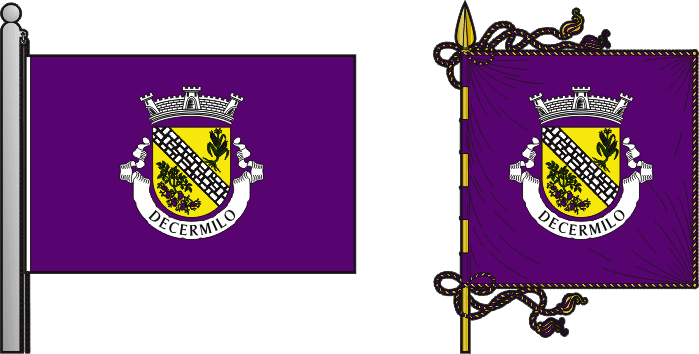 Bandeira e estandarte da antiga freguesia de Decermilo - Decermilo former civil parish, flag and banner Bandeira e estandarte da antiga freguesia de Decermilo - Decermilo former civil parish, flag and banner
