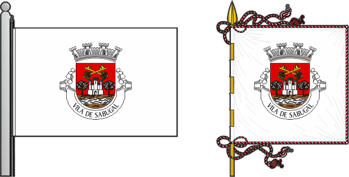 Bandeira e estandarte do Município do Sabugal - Sabugal municipal flag and banner Bandeira e estandarte do Município do Sabugal - Sabugal municipal flag and banner
