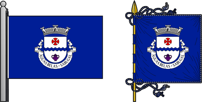 Bandeira e estandarte da freguesia de Águas Belas - Águas Belas civil parish, flag and banner Bandeira e estandarte da freguesia de Águas Belas - Águas Belas civil parish, flag and banner