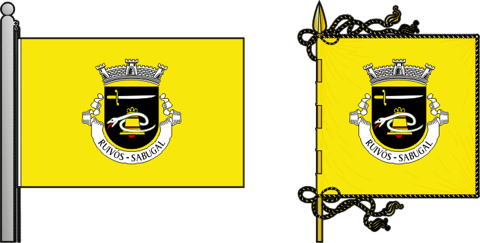 Bandeira e estandarte da antiga freguesia de Ruivós - Ruivós former civil parish, flag and banner Bandeira e estandarte da antiga freguesia de Ruivós - Ruivós former civil parish, flag and banner
