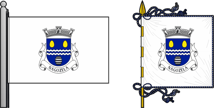 Bandeira e estandarte da antiga freguesia de Nagozela - Nagozela former civil parish, flag and banner Bandeira e estandarte da antiga freguesia de Nagozela - Nagozela former civil parish, flag and banner