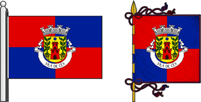 Bandeira e estandarte do Município de Seia - Seia municipal flag and banner
