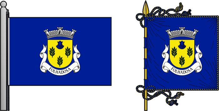 Bandeira e estandarte da antiga freguesia de Folhadosa - Folhadosa former civil parish, flag and banner Bandeira e estandarte da antiga freguesia de Folhadosa - Folhadosa former civil parish, flag and banner