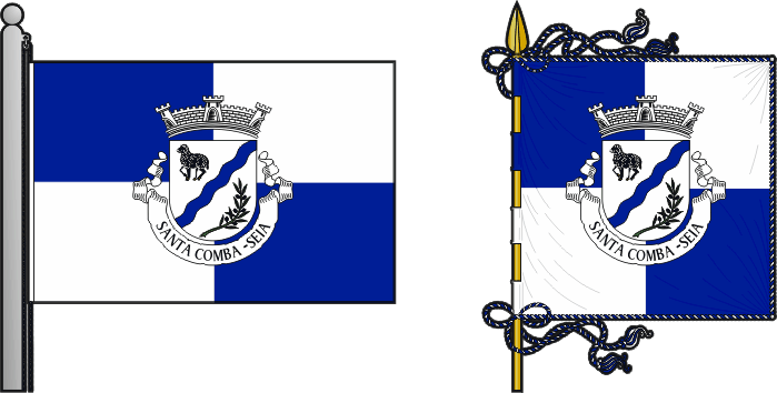 Bandeira e estandarte da freguesia de Santa Comba - Santa Comba civil parish, flag and banner Bandeira e estandarte da freguesia de Santa Comba - Santa Comba civil parish, flag and banner