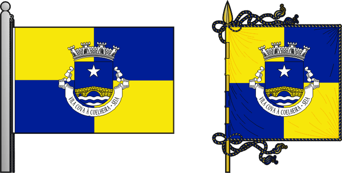Bandeira e estandarte da freguesia de Vila Cova à Coelheira - Vila Cova à Coelheira civil parish, flag and banner Bandeira e estandarte da freguesia de Vila Cova à Coelheira - Vila Cova à Coelheira civil parish, flag and banner
