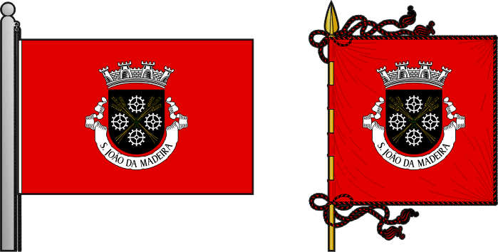 Quinta proposta para a bandeira e estandarte do Município de São João da Madeira - São João da Madeira municipal flag and banner fifth proposal Quinta proposta para a bandeira e estandarte do Município de São João da Madeira - São João da Madeira municipal flag and banner fifth proposal