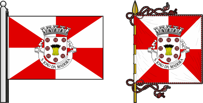 Sétima proposta para a bandeira e estandarte do Município de São João da Madeira - São João da Madeira municipal flag and banner seventh proposal Sétima proposta para a bandeira e estandarte do Município de São João da Madeira - São João da Madeira municipal flag and banner seventh proposal