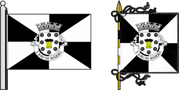Sétima proposta para a bandeira e estandarte do Município de São João da Madeira - São João da Madeira municipal flag and banner seventh proposal Sétima proposta para a bandeira e estandarte do Município de São João da Madeira - São João da Madeira municipal flag and banner seventh proposal