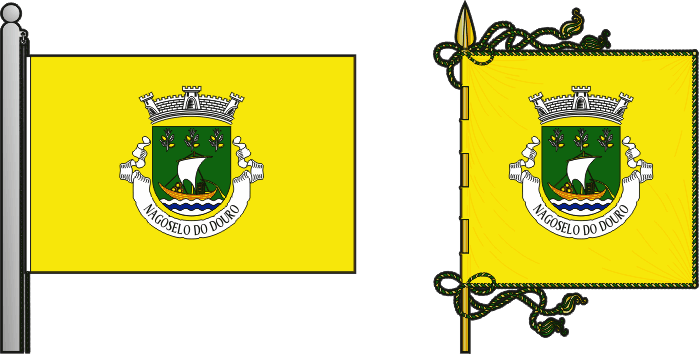 Bandeira e estandarte da freguesia de Nagoselo do Douro - Nagoselo do Douro civil parish, flag and banner Bandeira e estandarte da freguesia de Nagoselo do Douro - Nagoselo do Douro civil parish, flag and banner