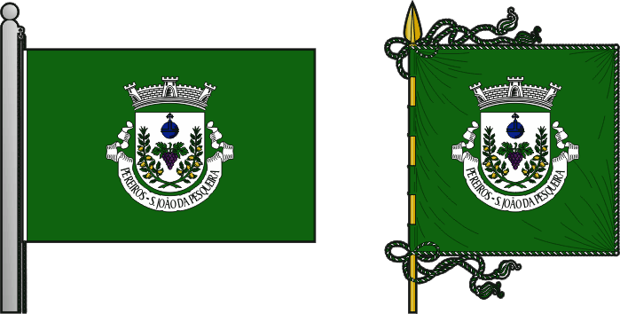 Bandeira e estandarte da antiga freguesia de Pereiros - Pereiros former civil parish, flag and banner Bandeira e estandarte da antiga freguesia de Pereiros - Pereiros former civil parish, flag and banner