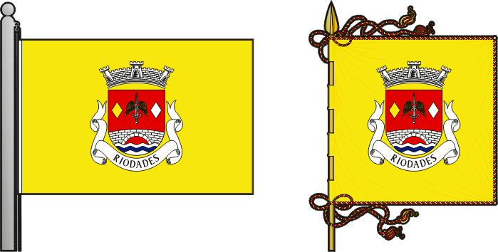 Bandeira e estandarte da freguesia de Riodades - Riodades civil parish, flag and banner Bandeira e estandarte da freguesia de Riodades - Riodades civil parish, flag and banner