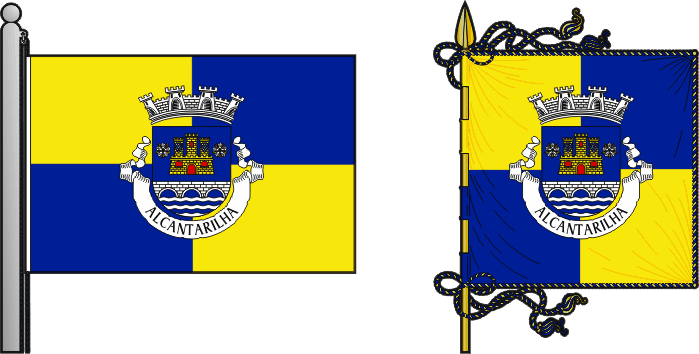 Bandeira e estandarte da antiga freguesia de Alcantarilha - Alcantarilha former civil parish, flag and banner Bandeira e estandarte da antiga freguesia de Alcantarilha - Alcantarilha former civil parish, flag and banner