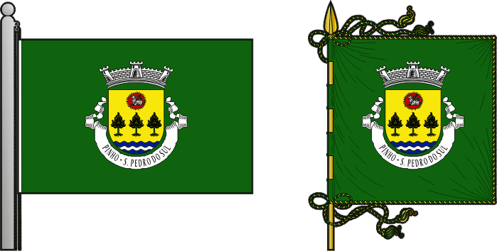 Bandeira e estandarte da freguesia de Pinho - Pinho civil parish, flag and banner Bandeira e estandarte da freguesia de Pinho - Pinho civil parish, flag and banner