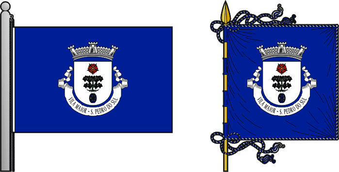Bandeira e estandarte da freguesia de Vila Maior - Vila Maior civil parish, flag and banner