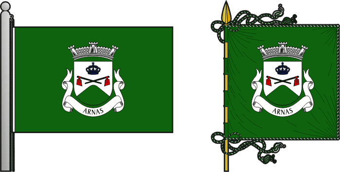 Bandeira e estandarte da freguesia de Arnas - Arnas civil parish, flag and banner Bandeira e estandarte da freguesia de Arnas - Arnas civil parish, flag and banner