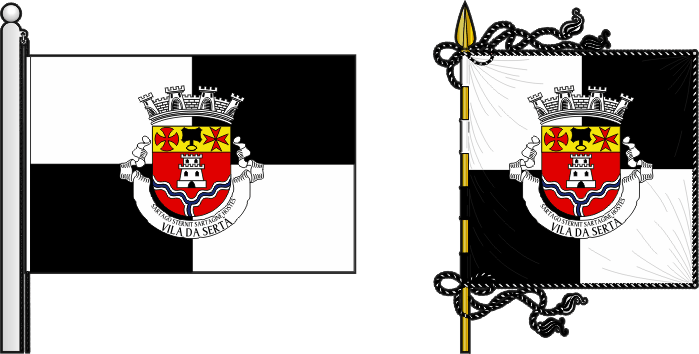 Bandeira e estandarte do Município da Sertã - Sertã municipal flag and banner Bandeira e estandarte do Município da Sertã - Sertã municipal flag and banner