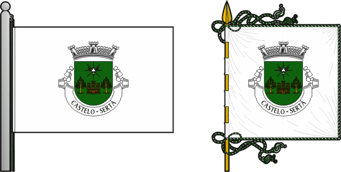 Bandeira e estandarte da freguesia de Castelo - Castelo civil parish, flag and banner Bandeira e estandarte da freguesia de Castelo - Castelo civil parish, flag and banner