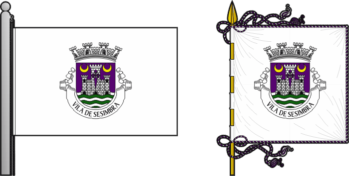 Bandeira e estandarte do Município de Sesimbra - Sesimbra municipal flag and banner Bandeira e estandarte do Município de Sesimbra - Sesimbra municipal flag and banner