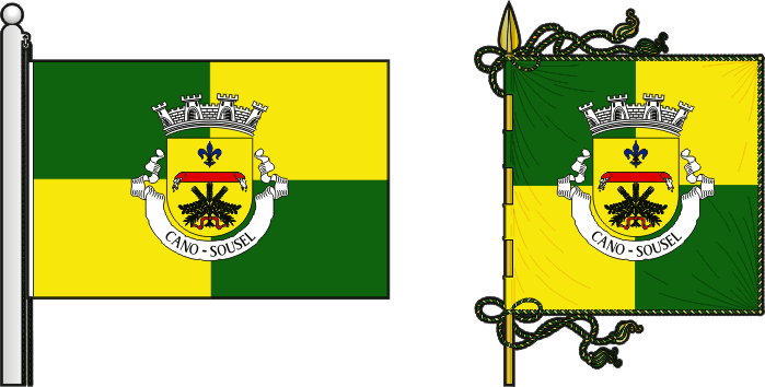 Bandeira e estandarte da freguesia de Cano - Cano civil parish, flag and banner