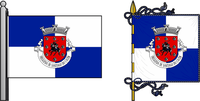 Bandeira e estandarte da antiga freguesia de Santiago do Cacém - Santiago do Cacém former civil parish, flag and banner Bandeira e estandarte da antiga freguesia de Santiago do Cacém - Santiago do Cacém former civil parish, flag and banner