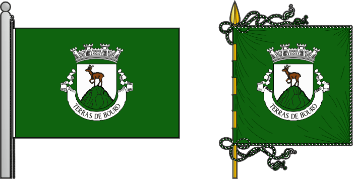 Bandeira e estandarte do Município de Terras de Bouro - Terras de Bouro municipal flag and banner