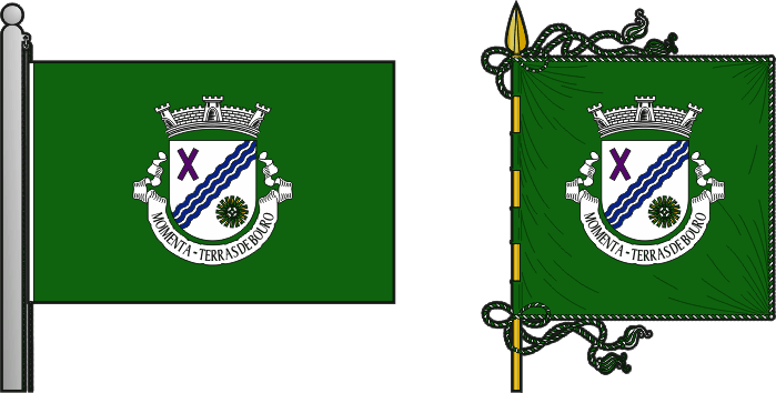 Bandeira e estandarte da freguesia de Moimenta - Moimenta civil parish, flag and banner Bandeira e estandarte da freguesia de Moimenta - Moimenta civil parish, flag and banner
