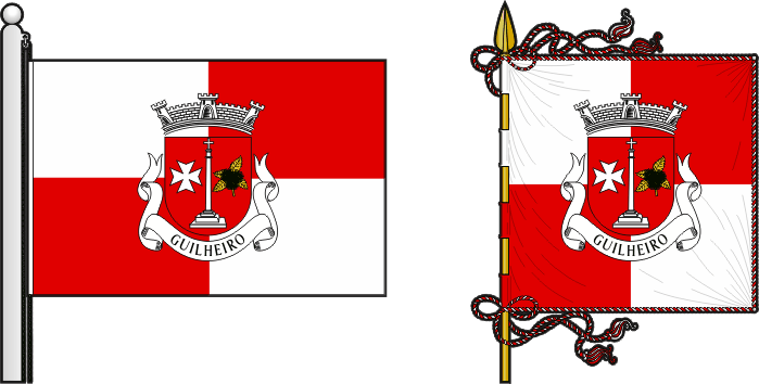 Bandeira e estandarte da freguesia de Guilheiro - Guilheiro civil parish, flag and banner Bandeira e estandarte da freguesia de Guilheiro - Guilheiro civil parish, flag and banner