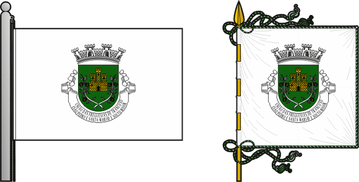 Bandeira e estandarte da União das freguesias de Trancoso (São Pedro e Santa Maria) e Souto Maior - Trancoso (São Pedro and Santa Maria) and Souto Maior civil parishes union flag and banner Bandeira e estandarte da União das freguesias de Trancoso (São Pedro e Santa Maria) e Souto Maior - Trancoso (São Pedro and Santa Maria) and Souto Maior civil parishes union flag and banner