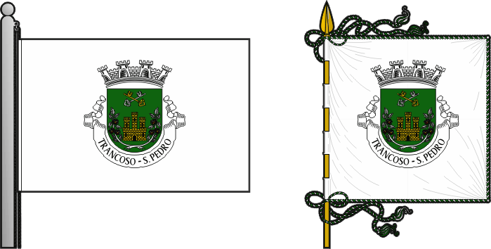 Bandeira e estandarte da antiga freguesia de Trancoso (São Pedro) - Trancoso (São Pedro) former civil parish, flag and banner Bandeira e estandarte da antiga freguesia de Trancoso (São Pedro) - Trancoso (São Pedro) former civil parish, flag and banner