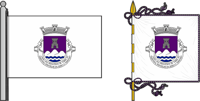 Bandeira e estandarte da União das freguesias de Torre do Terrenho, Sebadelhe da Serra e Terrenho - Torre do Terrenho, Sebadelhe da Serra and Terrenho civil parishes union, flag and banner Bandeira e estandarte da União das freguesias de Torre do Terrenho, Sebadelhe da Serra e Terrenho - Torre do Terrenho, Sebadelhe da Serra and Terrenho civil parishes union, flag and banner