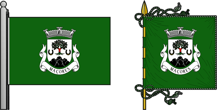 Bandeira e estandarte da antiga freguesia de Maçores - Maçores former civil parish, flag and banner