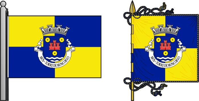 Bandeira e estandarte da freguesia de Mós - Mós civil parish, flag and banner Bandeira e estandarte da freguesia de Mós - Mós civil parish, flag and banner