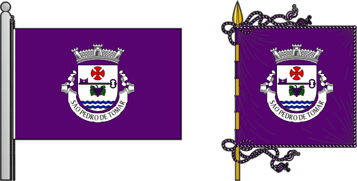 Bandeira e estandarte da freguesia de São Pedro de Tomar - São Pedro de Tomar civil parish, flag and banner Bandeira e estandarte da freguesia de São Pedro de Tomar - São Pedro de Tomar civil parish, flag and banner