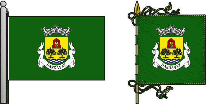 Bandeira e estandarte da freguesia de Dardavaz - Dardavaz civil parish, flag and banner Bandeira e estandarte da freguesia de Dardavaz - Dardavaz civil parish, flag and banner